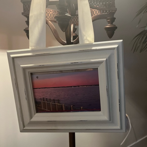 Ivory Distressed Picture Frame Accent - Picture 1 of 9